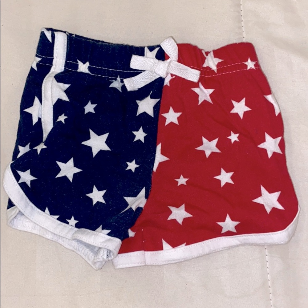 Patriotic infant shorts 3-6 months
